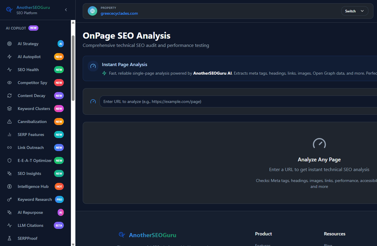AnotherSEOGuru tourism website example