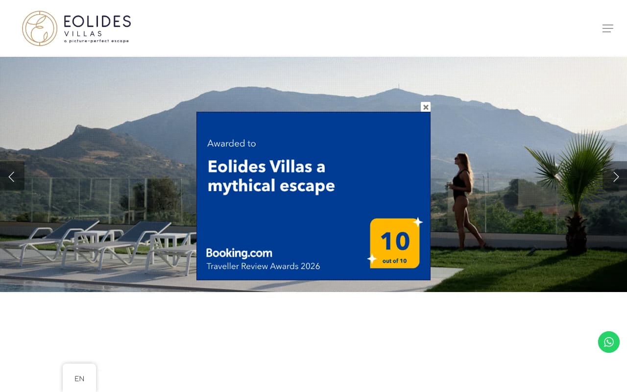 Eolides Villas homepage
