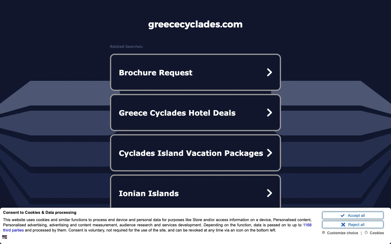 Greece Cyclades homepage