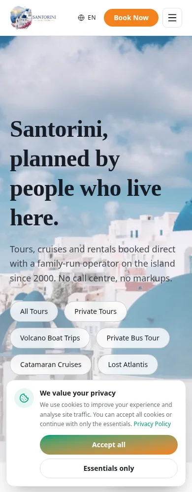 Santorini Daily Tours σε κινητό