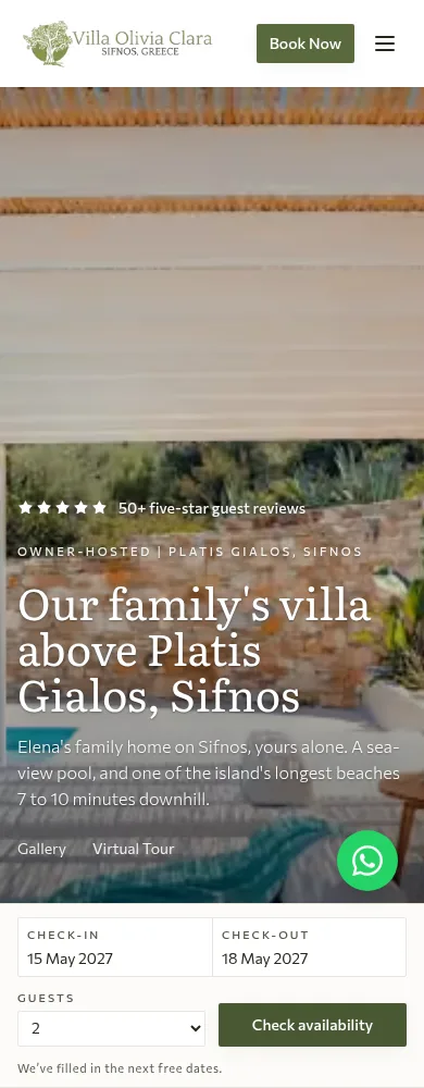 Villa Olivia Clara σε κινητό
