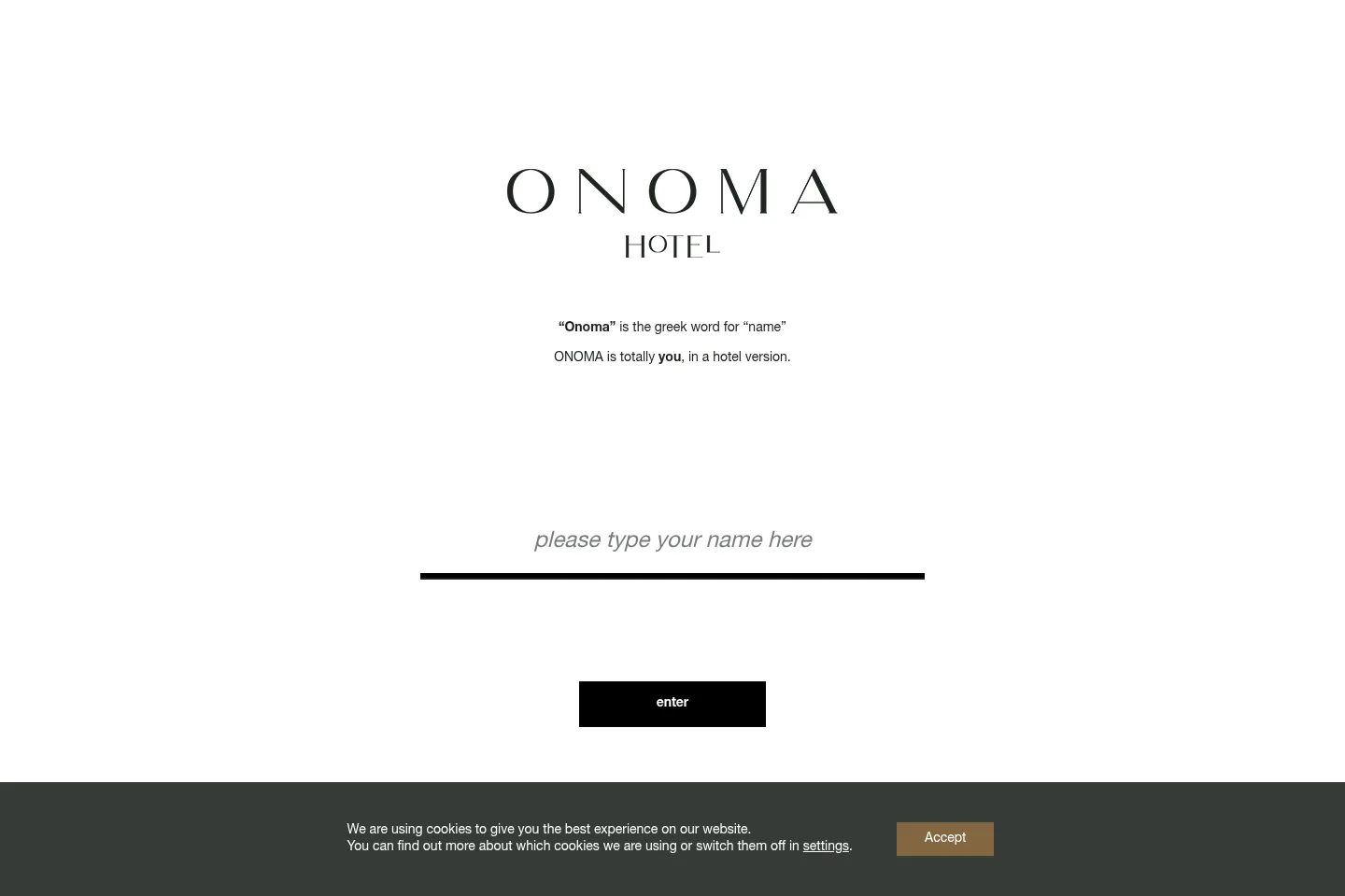 Η ιστοσελίδα ONOMA Hotel
