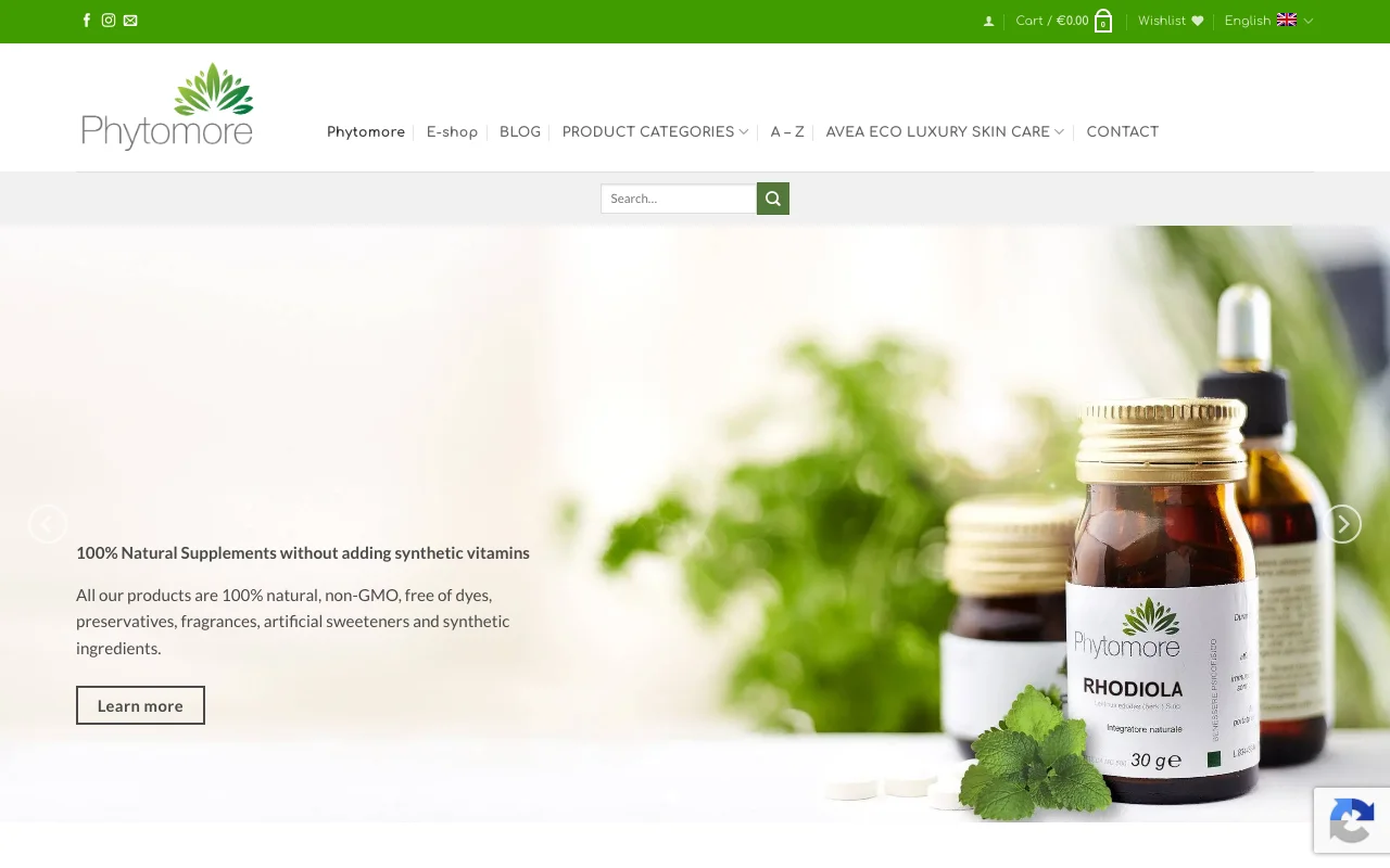 Phytomore homepage
