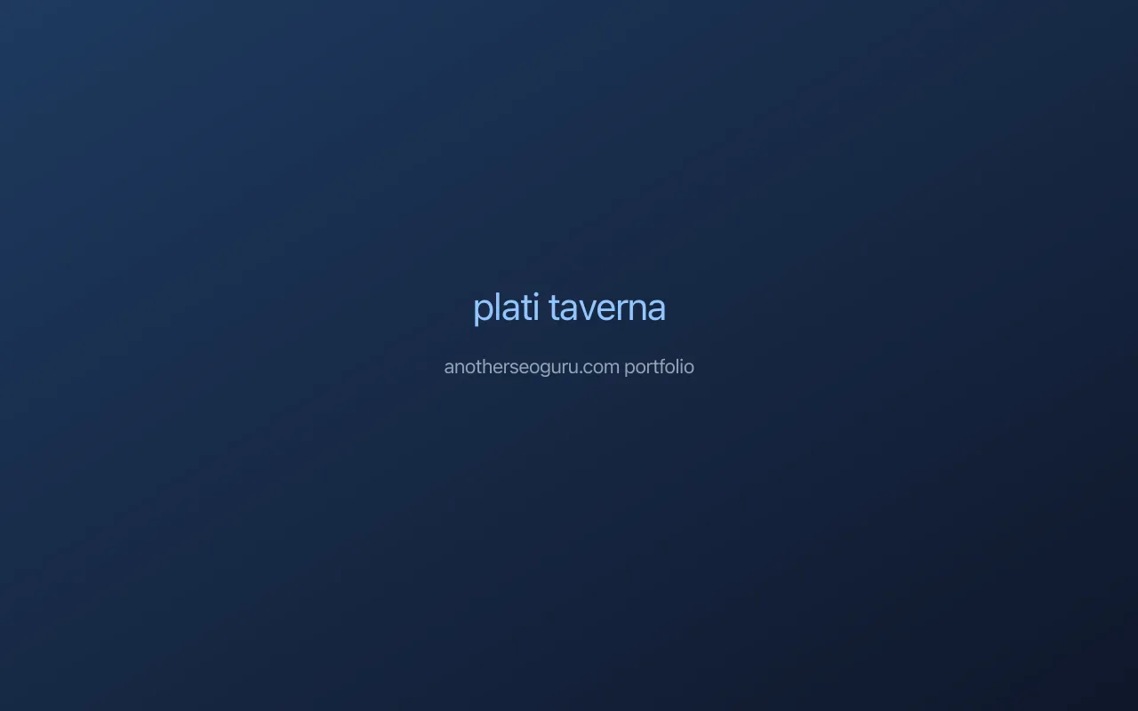 Plati Taverna homepage