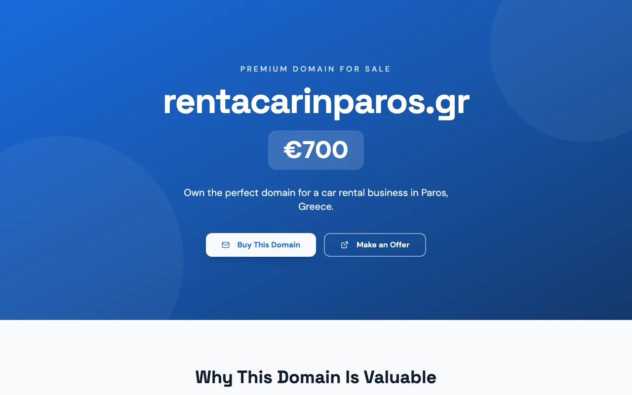 Rent a Car in Paros homepage