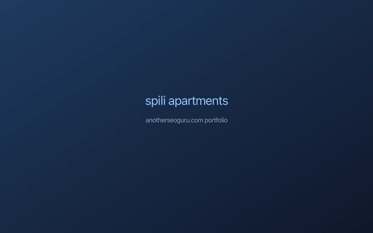 Spili Apartments homepage
