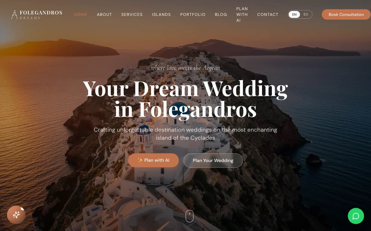 Weddings Folegandros homepage